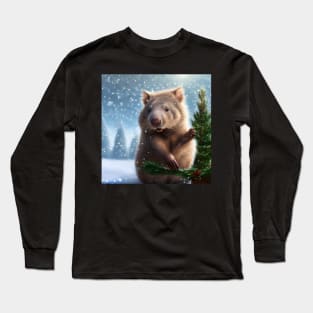 Holiday Wombat! Long Sleeve T-Shirt